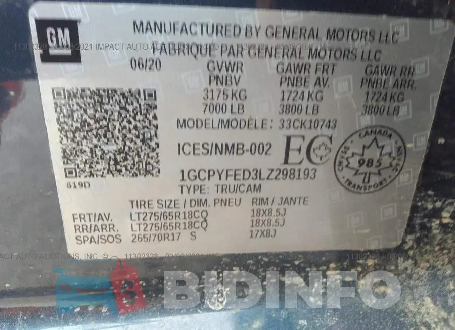 1GCPYFED3LZ298193 Photo# 9