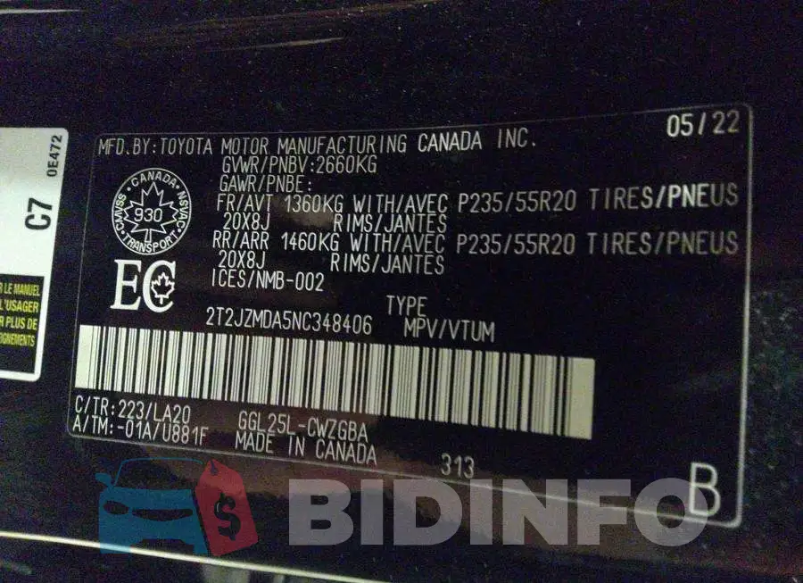 2T2JZMDA5NC348406 Photo# 9