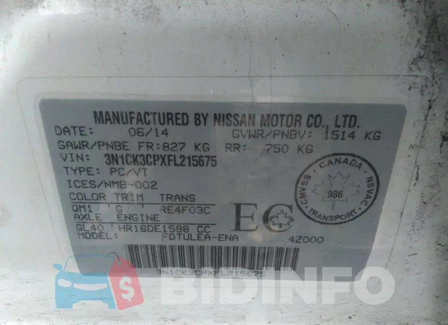 3N1CK3CPXFL215675 Photo# 9