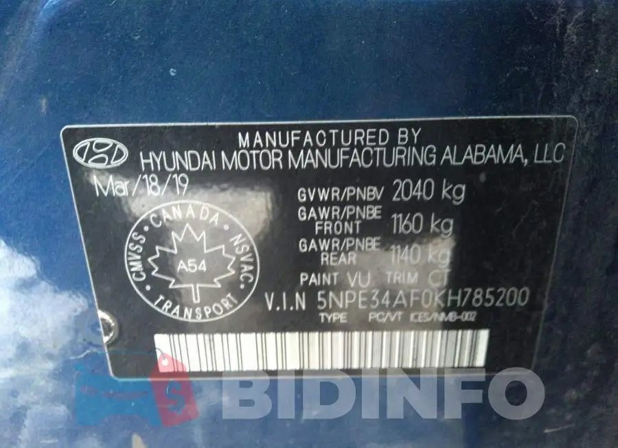5NPE34AF0KH785200 Photo# 9