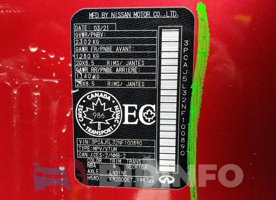 3PCAJ5L32NF100890 Photo# 9