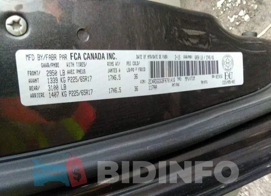 2C4RDGDG3FR701416 Photo# 9