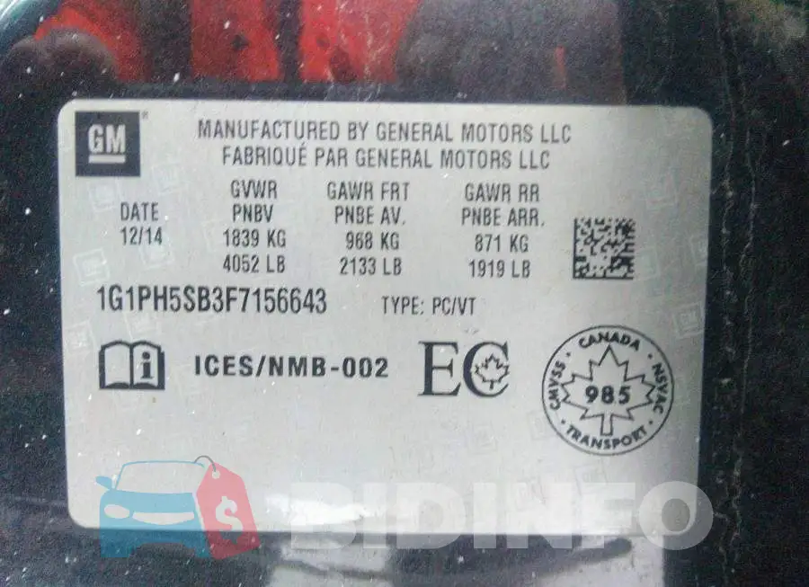 1G1PH5SB3F7156643 Photo# 9