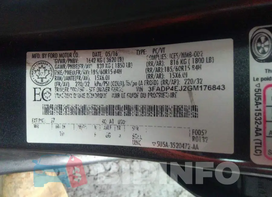 3FADP4EJ2GM176843 Photo# 9