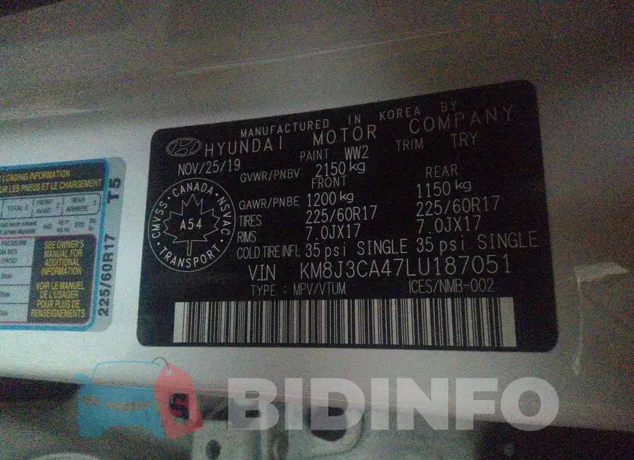 KM8J3CA47LU187051 Photo# 9