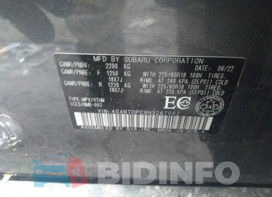 4S4BTDPC9N3267002 Photo# 9