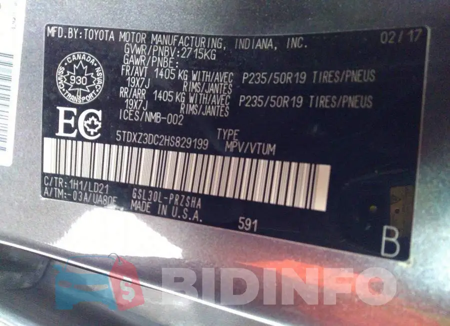 5TDXZ3DC2HS829199 Photo# 9