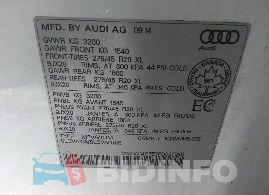 WA1WMCFE7FD007848 Photo# 9