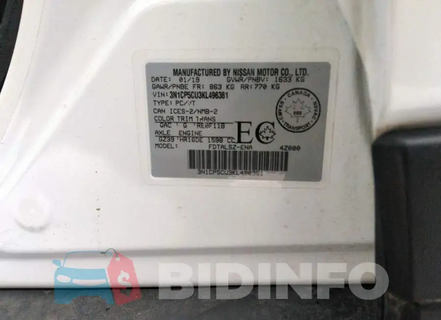 3N1CP5CU3KL496361 Photo# 9
