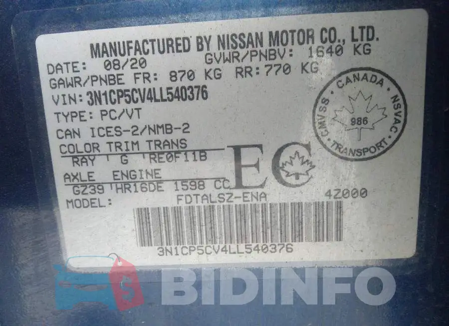 3N1CP5CV4LL540376 Photo# 9