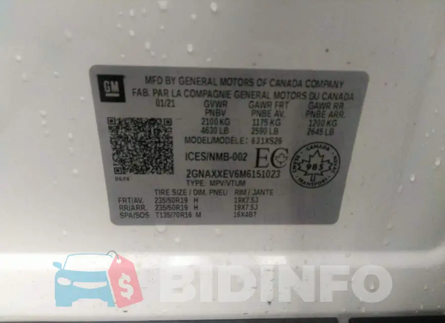 2GNAXXEV6M6151023 Photo# 9