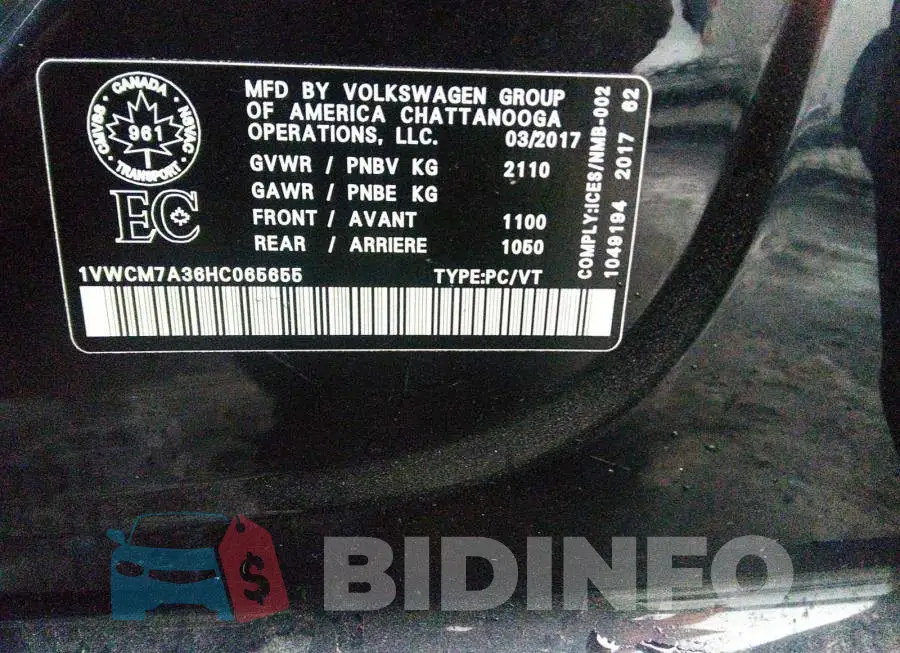 1VWCM7A36HC065655 Photo# 9