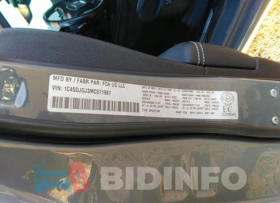 1C4SDJGJ3MC571987 Photo# 9