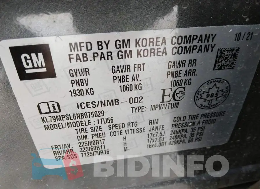 KL79MPSL6NB075029 Photo# 9