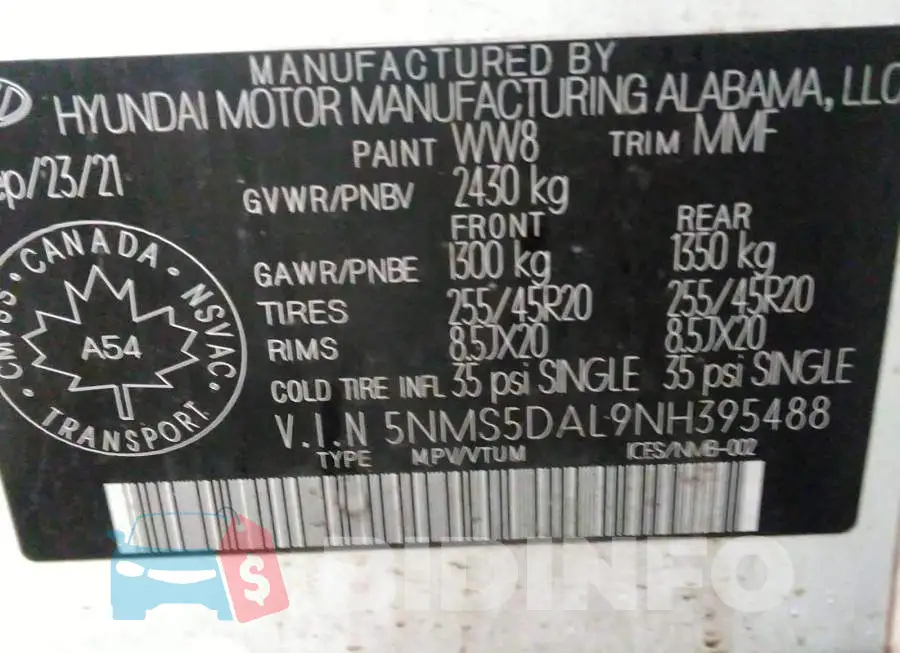5NMS5DAL9NH395488 Photo# 9