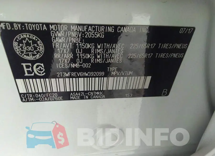 2T3WFREV6HW392099 Photo# 9