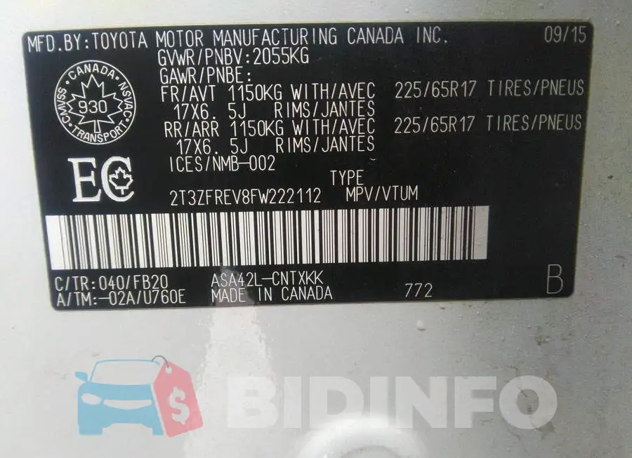 2T3ZFREV8FW222112 Photo# 9