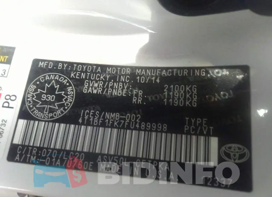 4T1BF1FK7FU489998 Photo# 9