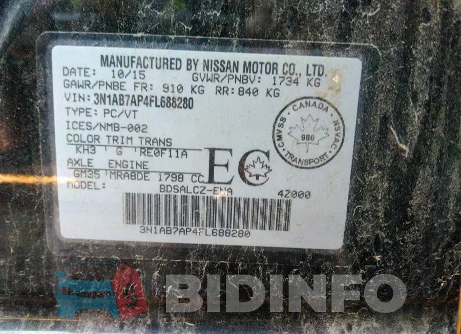 3N1AB7AP4FL688280 Photo# 9