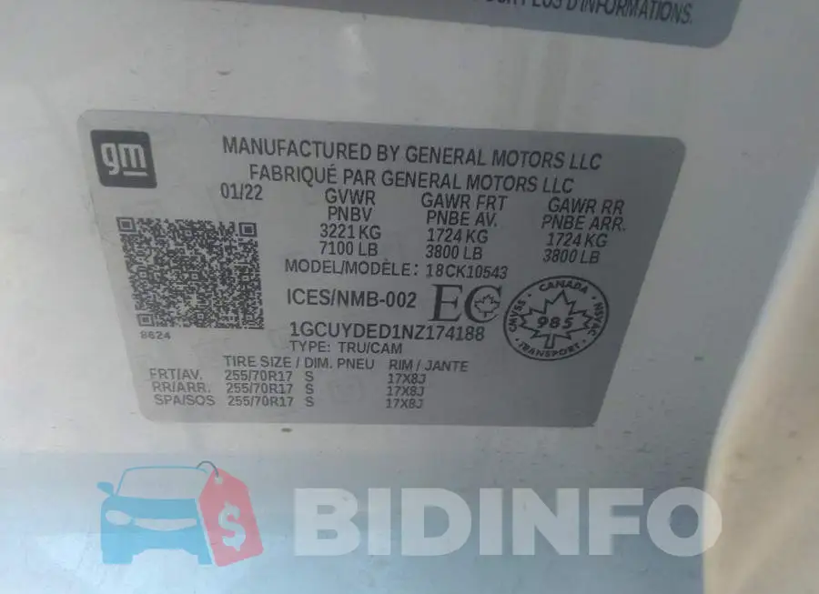 1GCUYDED1NZ174188 Photo# 9