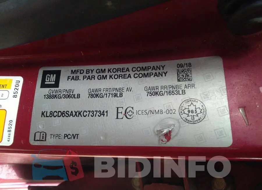 KL8CD6SAXKC737341 Photo# 9