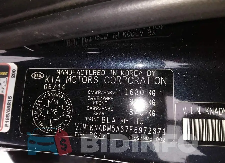 KNADM5A37F6972371 Photo# 9