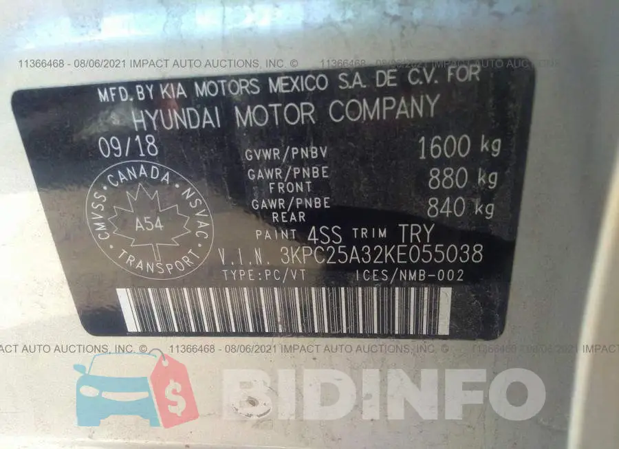 3KPC25A32KE055038 Photo# 9