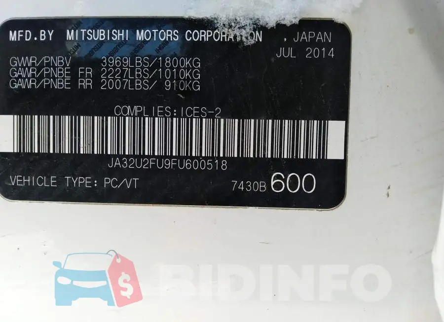 JA32U2FU9FU600518 Photo# 9