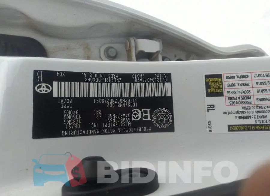 5YFBPMBE7NP279321 Photo# 9