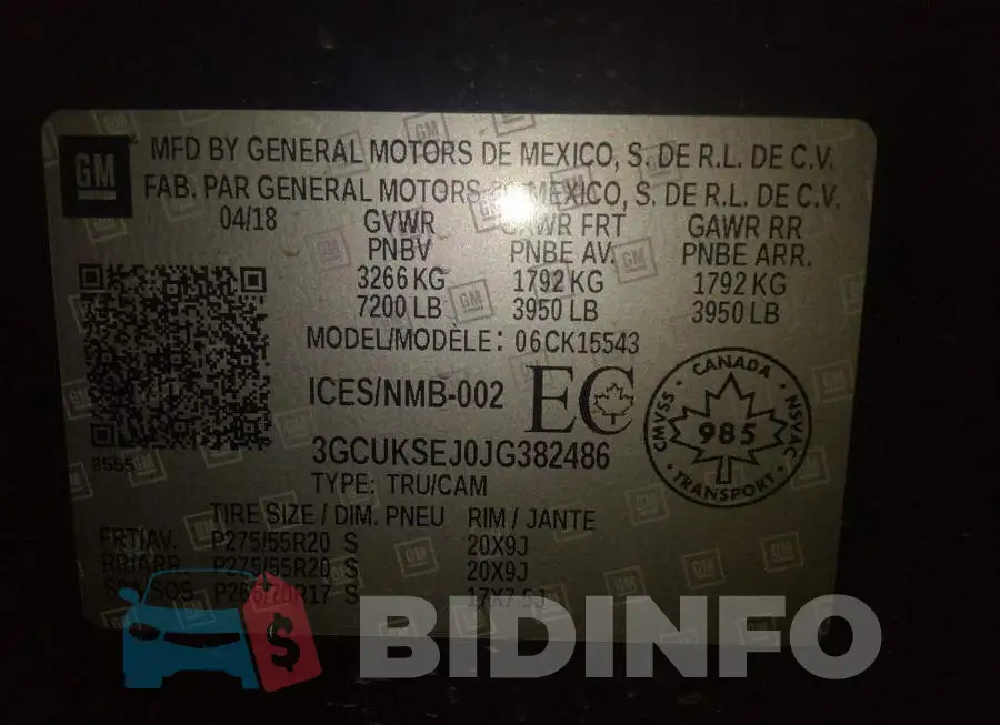 3GCUKSEJ0JG382486 Photo# 9