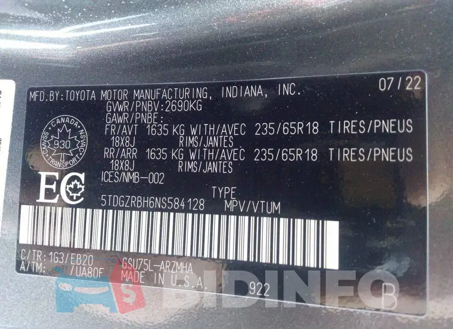 2T3R1RFV0MC156828 Photo# 9
