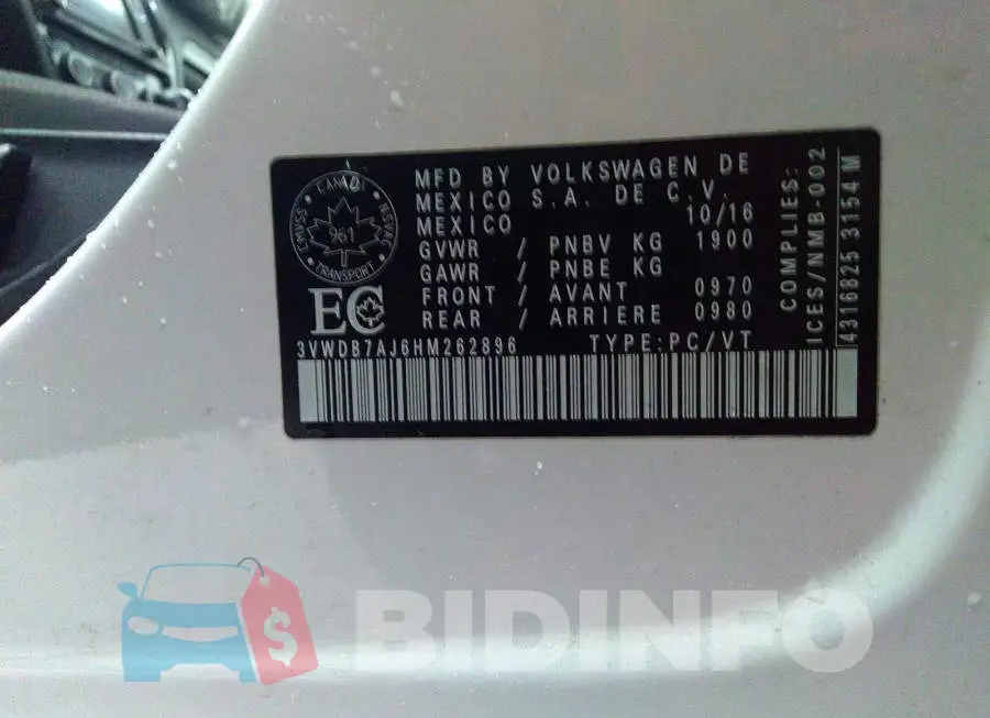 3VWDB7AJ6HM262896 Photo# 9