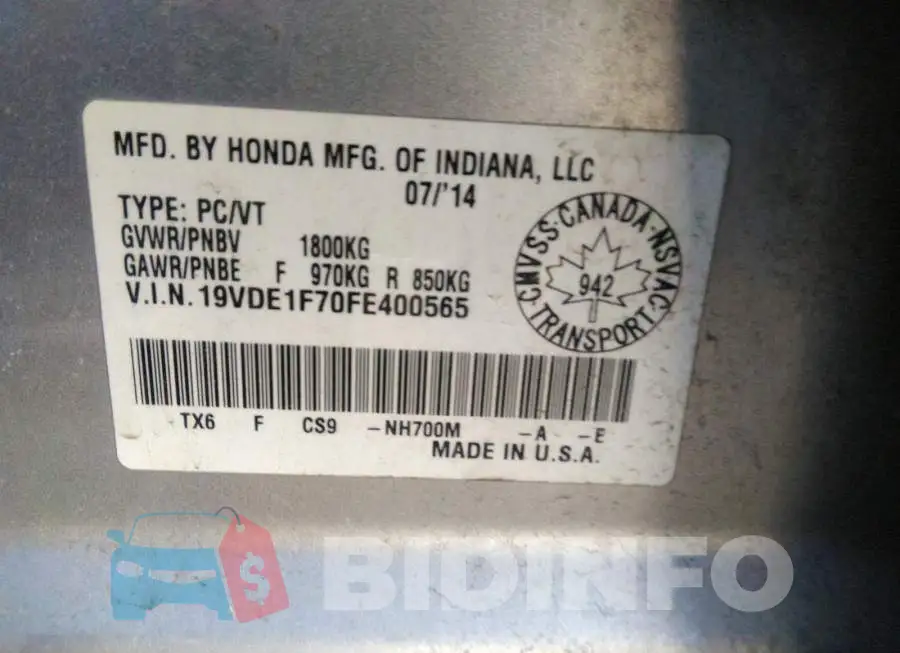19VDE1F70FE400565 Photo# 9