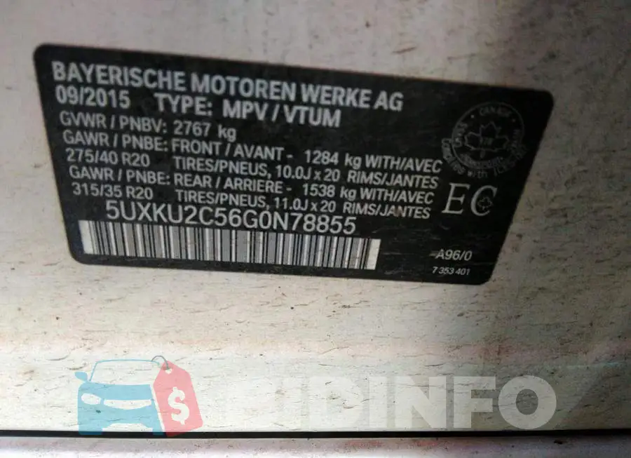 5UXKU2C56G0N78855 Photo# 9