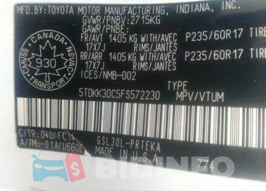 5TDKK3DC5FS572230 Photo# 10