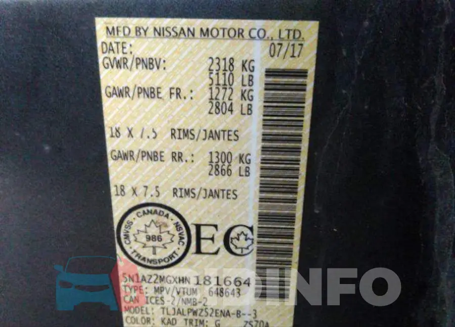 5N1AZ2MGXHN181664 Photo# 10