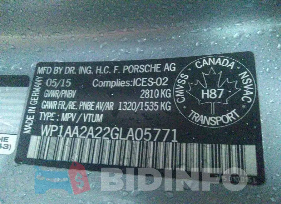 WP1AA2A22GLA05771 Photo# 9