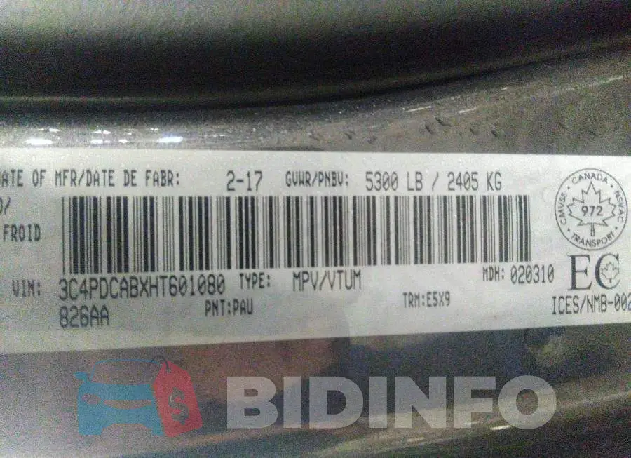 3C4PDCABXHT601080 Photo# 9