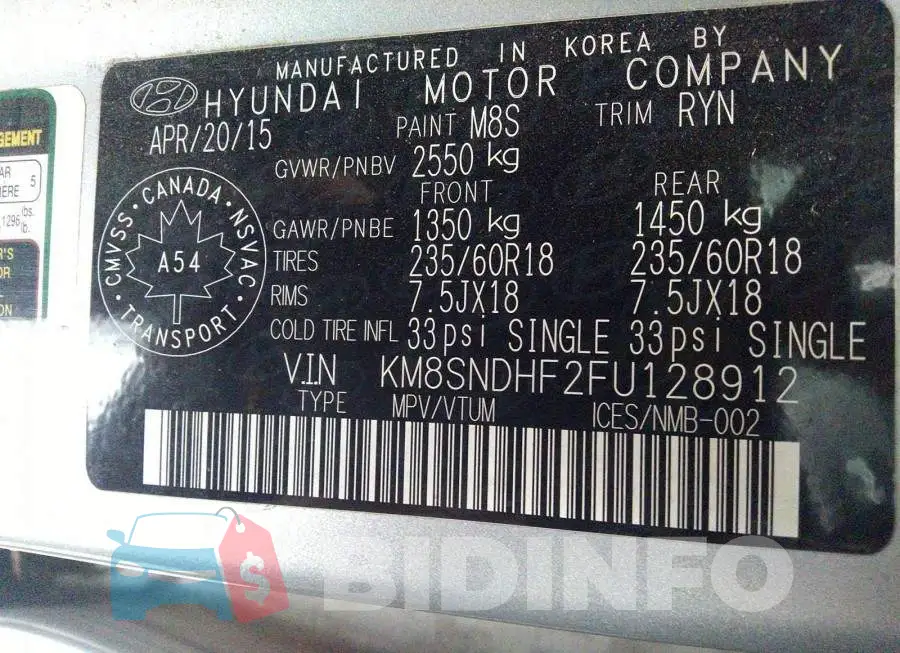 KM8SNDHF2FU128912 Photo# 9