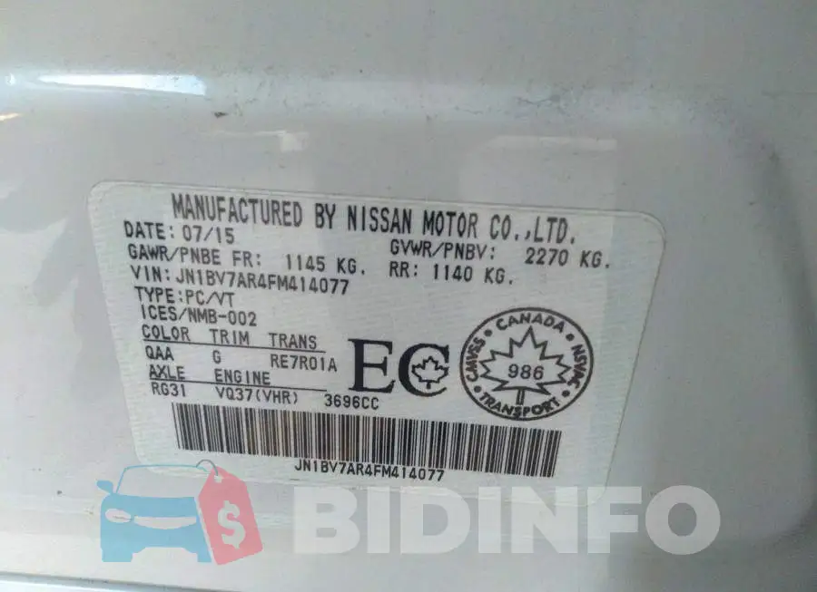 JN1BV7AR4FM414077 Photo# 9