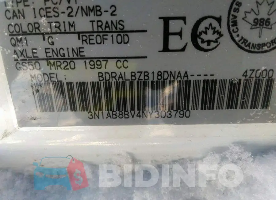 3N1AB8BV4NY303790 Photo# 9