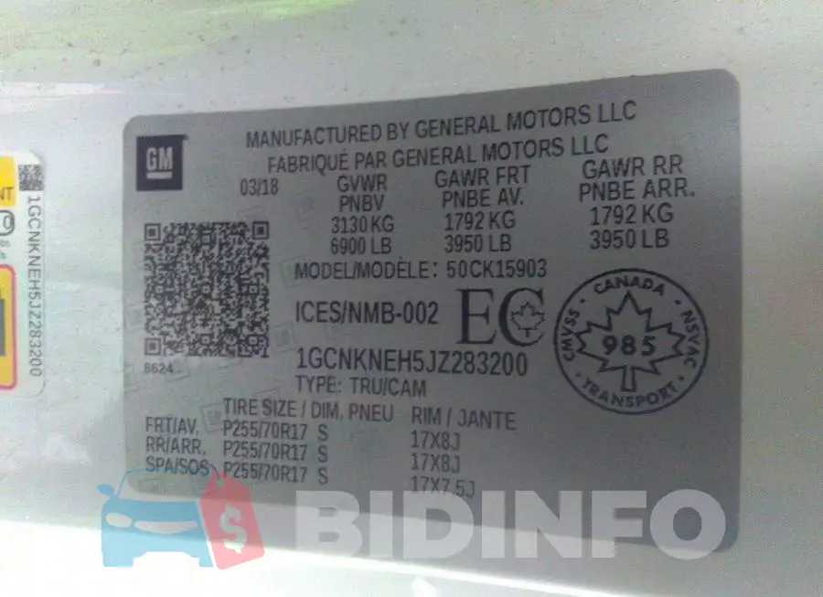 1GCNKNEH5JZ283200 Photo# 9