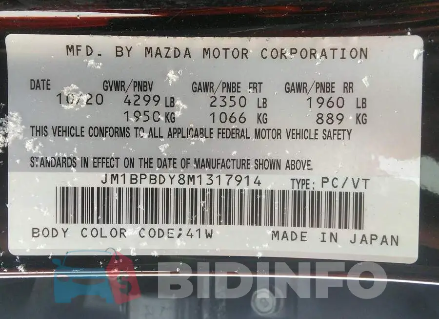 JM1BPBDY8M1317914 Photo# 9