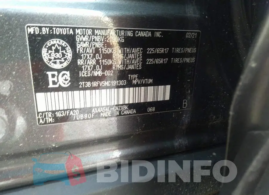 2T3B1RFV5MC191303 Photo# 9