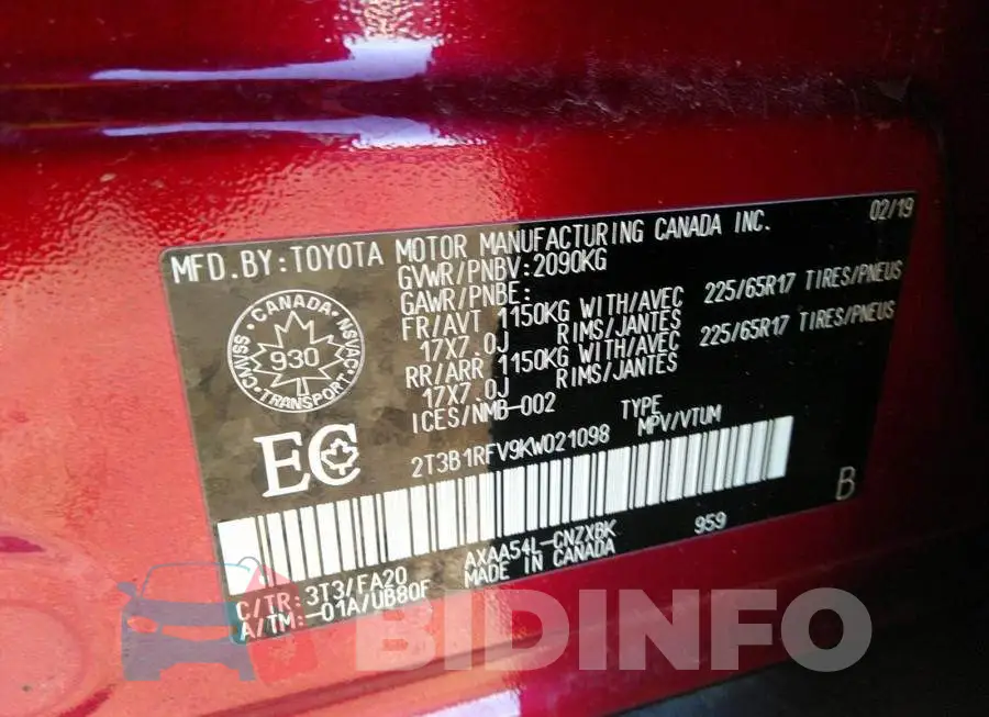 2T3B1RFV9KW021098 Photo# 9