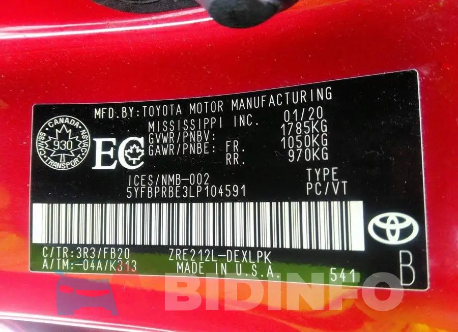 5YFBPRBE3LP104591 Photo# 9