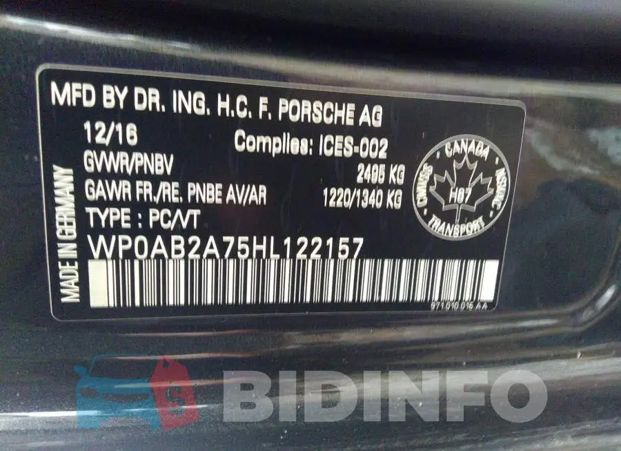 WP0AB2A75HL122157 Photo# 9