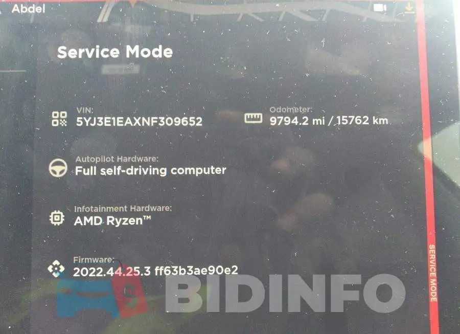 5YJ3E1EAXNF309652 Photo# 7