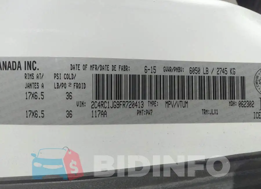 2C4RC1JG9FR720413 Photo# 9