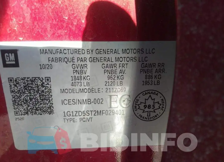 1G1ZD5ST2MF029401 Photo# 9